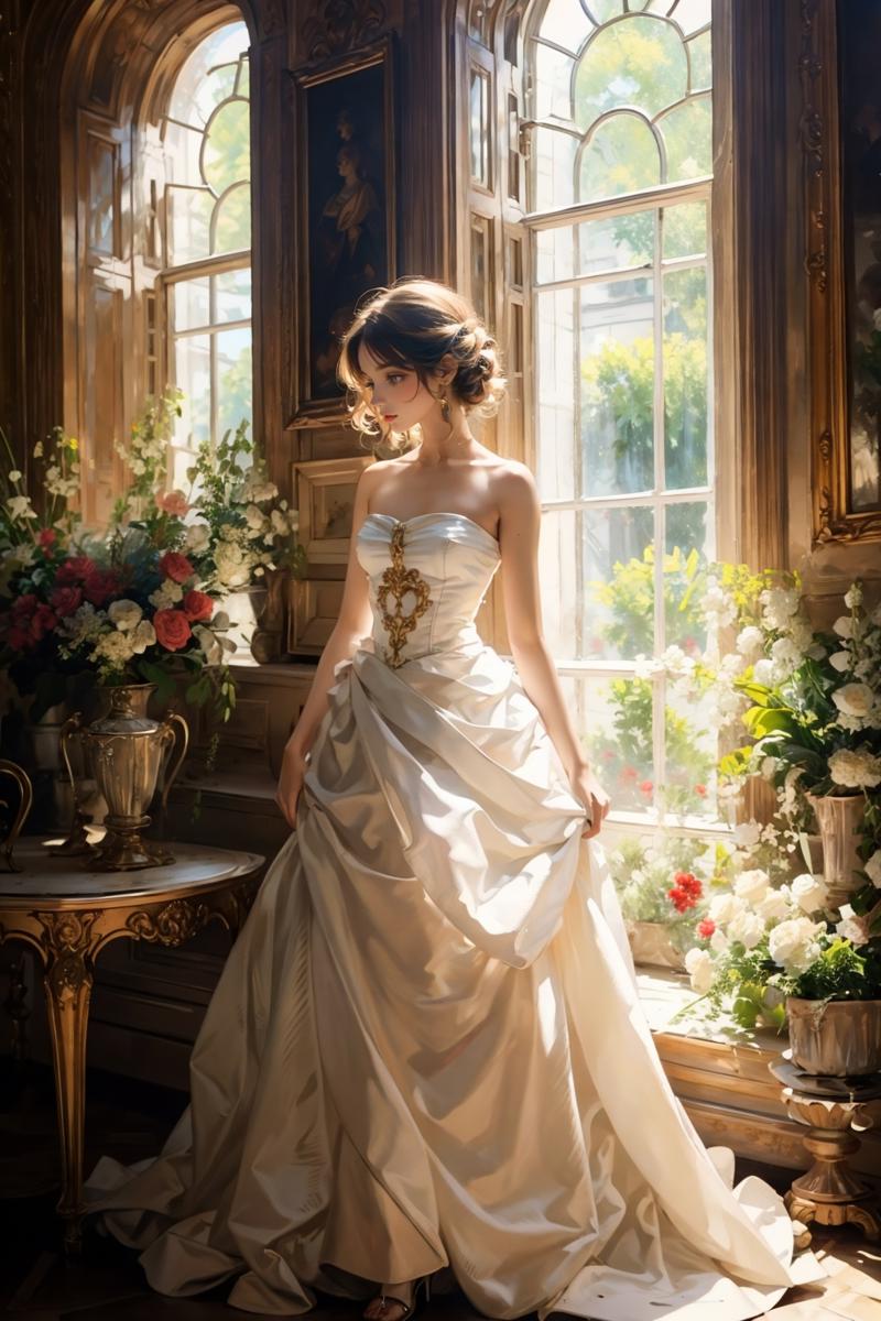 606247209521969603-1787571810-Rococo style，bare shoulders，strapless dress，sunbeam，sunlight， _lora_绪儿-洛可可油画风 Rococo style_0.8_.jpg